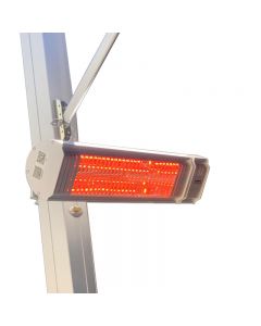 outdoor patio heater mounted on a frame