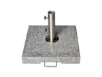 Base para sombrilla de granito gris de 50 kg con tubo estándar