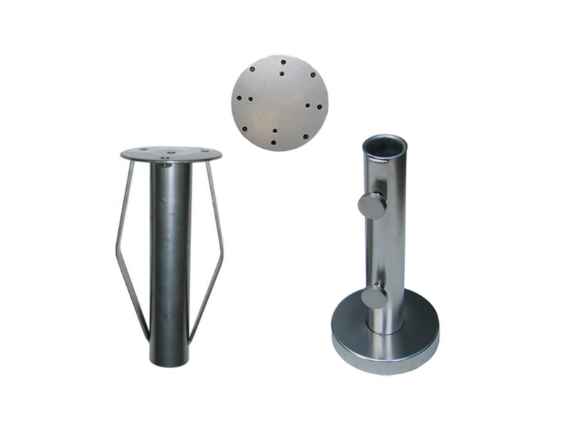 Base de sombrilla enterrada (Manguito + Placa adaptadora + Tubo base)
