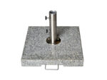 Base para sombrilla de granito gris de 70 kg con tubo estándar